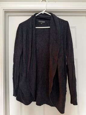 Barefoot Dreams Black Open Shawl Collar Cardigan